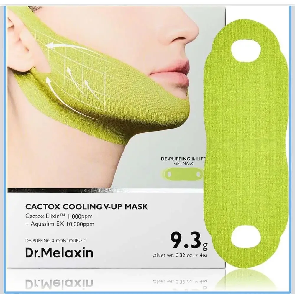 Dr. Melaxin Cactox Cooling V-Up Mask / V-Lifting Mewing Band, 4 Pack